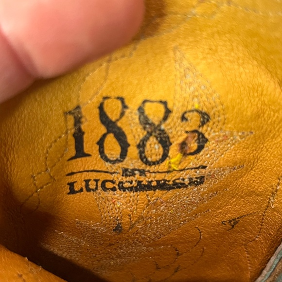 Lucchese 1883 Womens Western Boots - Teal and Brown Leather Size 8B - Picture 10 of 12